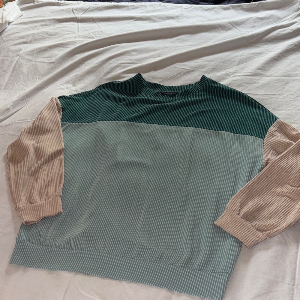 Colorblock Ribbed Women's Top